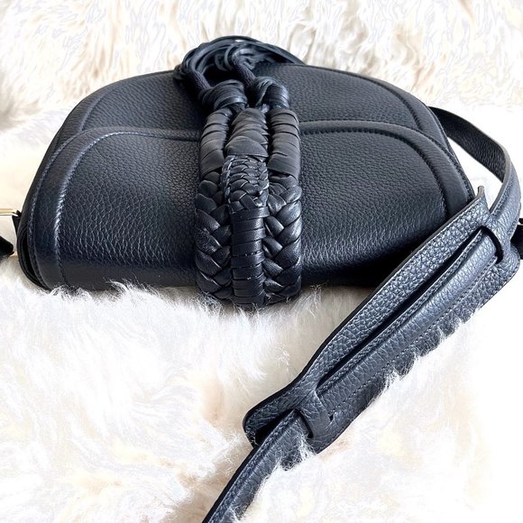 New Altuzarra Ghianda Knot Saddle Bag in Black Leather - Picture 8 of 14